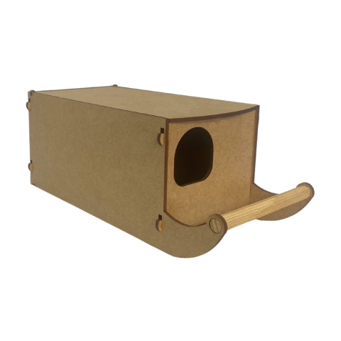 Ninho para Periquito Entrada Frontal - Médio - Natural