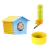 Kit Hamster - Comedouro, Bebedouro, Casinha - Amarelo