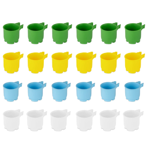 24 UN - Porta Vitamina Redondo Colorido (18ml)