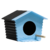 Casinha para Jardim Ninho para Pássaros Livres com Poleiro - Preta e Azul