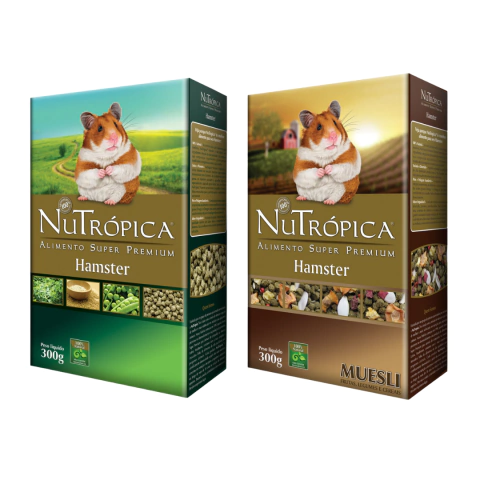 Kit Nutrópica Hamster e Pequenos Roedores Super Premium 300g