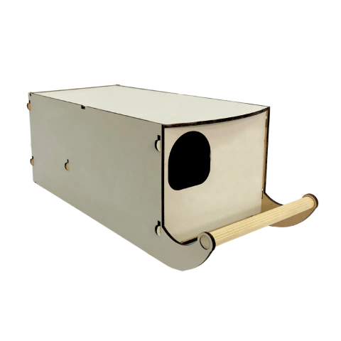 Ninho para Periquito Entrada Frontal - Grande - Branco