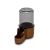 12 UN - Bebedouro Torneio Médio Fumê com Base Cobre (30ml)