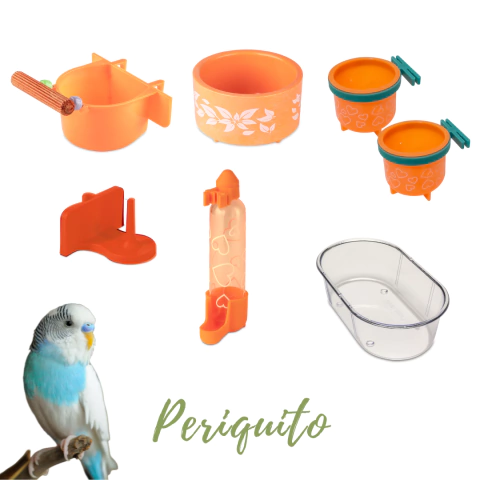 Kit Periquito | Agaporni (Laranja)