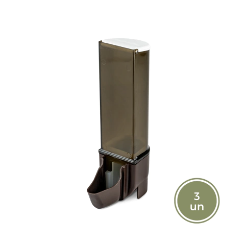 Comedouro Automático Sertão Âmbar Malha Larga Injetfour (100ml) - 3un