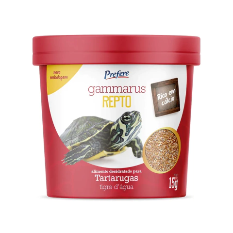 Prefere Gammarus Repto Alimento Desidratado para Tartarugas Tigre Dágua 15g