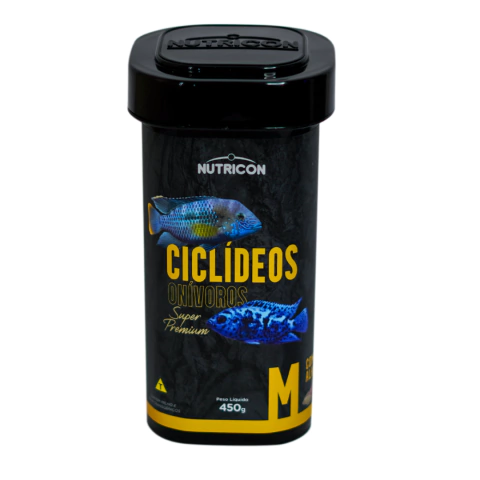 Ração Extrusada para Peixes Ciclídeos Onívoros Sticks M 450g