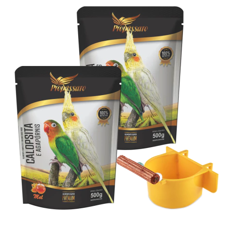 Kit 2un - Ração Premium para Calospita e Agapornis (500g)