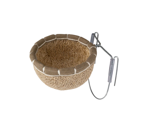 Ninho para Curió juta e revestimento em bucha tradicional