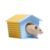 Casinha para Hamster Colorida de Plástico Amarela - online store