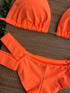 CONJUNTO CORTININHA COM CALCINHA 2 TIRAS (LARANJA) na internet