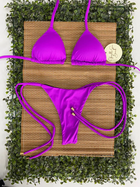 CONJUNTO CORTININHA DE AMARRAR - (FÚCSIA)