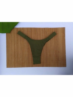 CALCINHA MARQUINHA PERFEITA AVULSA FIO DUPLO (VERDE MILITAR)