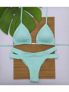 CONJUNTO CORTININHA COM CALCINHA 2 TIRAS (VERDE ÁGUA)