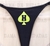 REF 50. Calcinha preta DAMA HOTWIFE, estampa em amarelo neon.