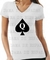 Camiseta branca algodão modelo padrão ou baby look estampa DAMA DE ESPADAS 01.