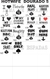 Imagem do Kit 4 calcinhas pretas e 1 branca estampas diversas.