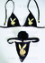 REF 212. Conjunto PLAYBOY na cor preta com estampa em dourado.