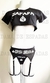 Conjunto Underboob + calcinha + cinta liga, pretos ou brancos, estampas das fotos. - DAMA DE ESPADAS. A MARCA DO MEIO LIBERAL.