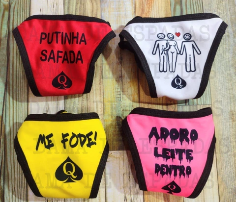 REF 188. Kit 4 tanguinhas cores diversas, estampas dafoto.