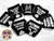Kit 7 calcinhas eróticas para Hotwife, Blacked, Swing, Cuckold, Sissy, Hotgirl, cor preta com estampas Brancas