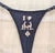 REF 27. Calcinha preta I LOVE MENAGE com estampa 99 dourada.