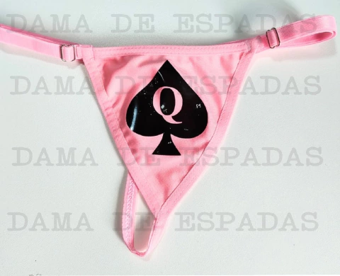 REF 146. Tanguinha DAMA DE ESPADAS, cores modelo fio dental.