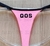 REF 38. Calcinha rosa dry QOS com acabamentos em preto.