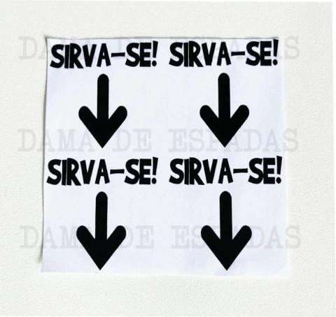 REF 244. TATUAGEM TEMPORÁRIA SIRVA-SE. CARTELA COM 4 UNIDADES. - comprar online