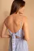 Vestido Nó Costas Listrado na internet