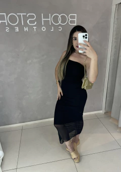 VESTIDO TULE TOMARA QUE CAIA - Booh Store