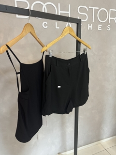 Short preto alfaiataria