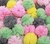 Pompom de Malha ou Tule 2.5cm Cores Claras- 10 Unids.