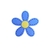 Aplique Flor Pespontada Emborrachado 4 cm - Azul Jeans Unid. - comprar online