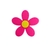 Aplique Flor Pespontada Emborrachado 4 cm - Rosa Neon Unid. - comprar online