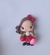 Aplique Em Biscuit Menina Com A Cereja E De Bolsa Na Mão - Unid