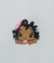 Aplique Em Biscuit Cabecinha De Menina Com Cabelo Preto Cacheado E Lacinho Rosinha De Lado- Tam 3,5 Cm- Unid