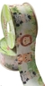 Fita De Gorgurão Artfitas Estampa Safari Baby Com Fundo Verde- 38 MM