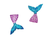 Aplique Cauda de Sereia com Glitter 4 x 3 cm- Unid. - loja online