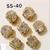 Strass de Costura Base Dourada- 4 Tamanhos - loja online