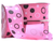 Fita Gorgurão Glitter Bolinhas Fundo Rosa- 38mm -Progresso - 38 MM- 2 Mts