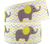 Fita De Gorgurão Alpet Estampa Elefante Amarelo- 38 MM
