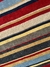 Imagem do Tapete artesanal Kilim Listrado em chenile colorido.