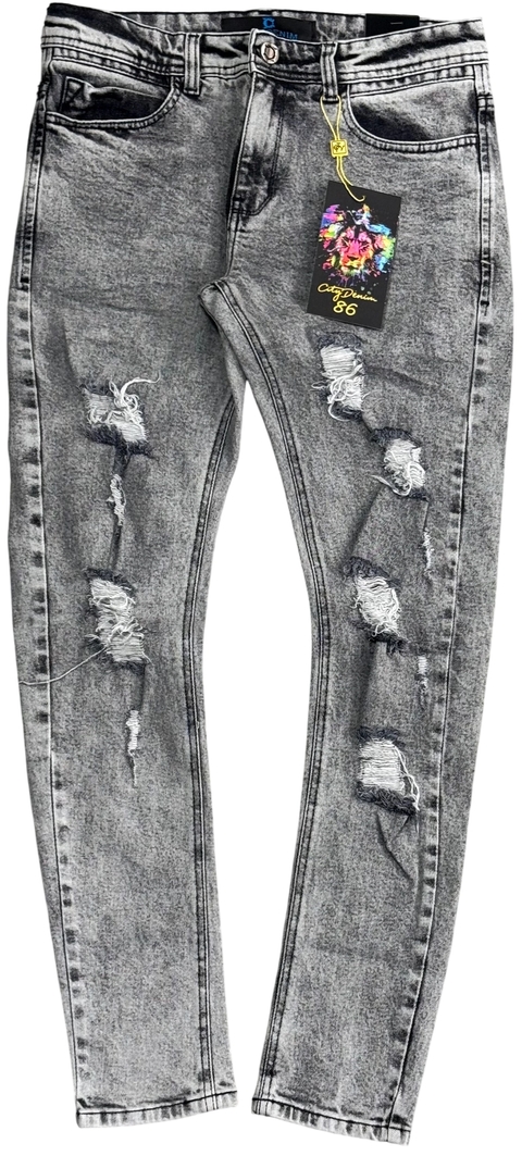 Calça Jeans City Denim “Jogador” Cinza - comprar online