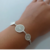 Pulsera 3 círculos medianos tejidos en plata