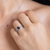Anillo Oro Blanco Zafiro azul y diamantes Oro 18K - comprar online