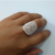 Anillo ajustable ovalado en plata filigrana