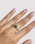 Anillo en plata con circon verde en plata ley 950 - comprar online