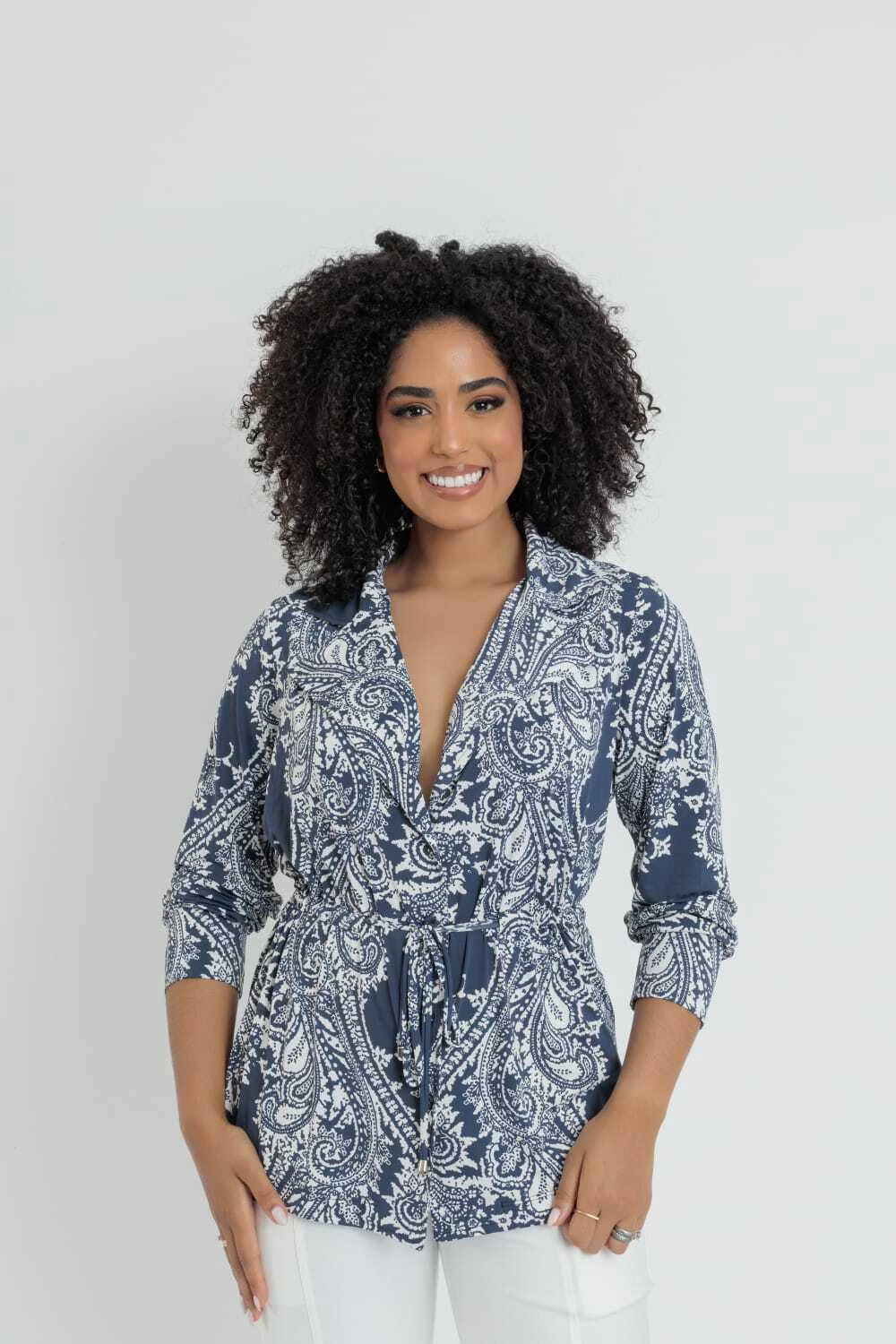 Parka Jasmin Estampa Cashimir Marinho