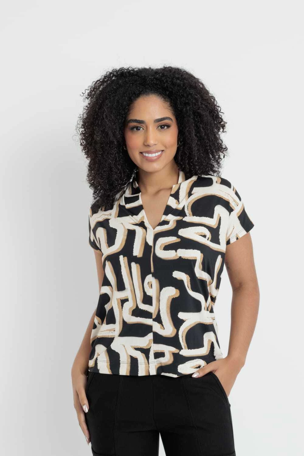 Blusa Clara Estampa Labirinto